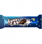 Печенье Funny Сat с какао и начинкой с ароматом ванили 95 гр. (Посольство вкусной еды)